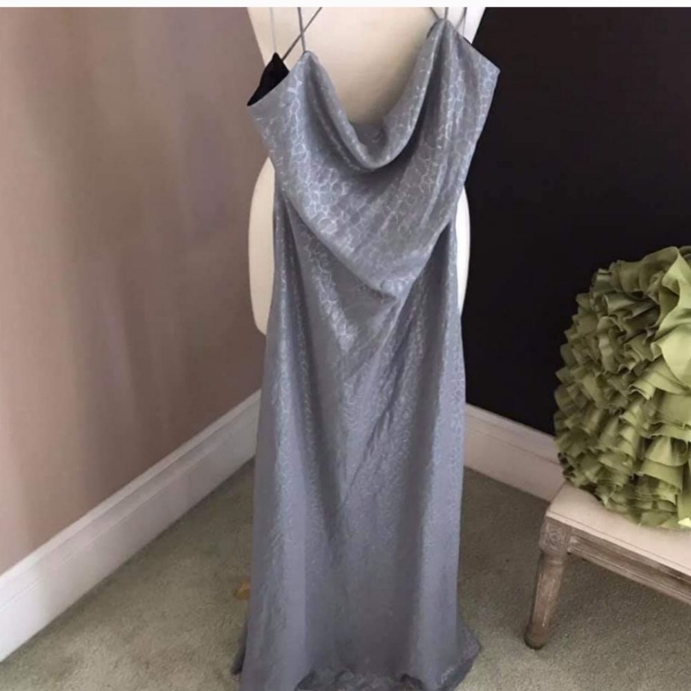 NWT Urban Outfitters Silence Silver shimer Snake Print Dress fully lined. L - Picture 5 of 10